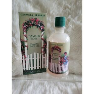 Vintage CASWELL-MASSEY DAMASK ROSE FOAMING BATH GEL 8.8z/250ml 85% FULL